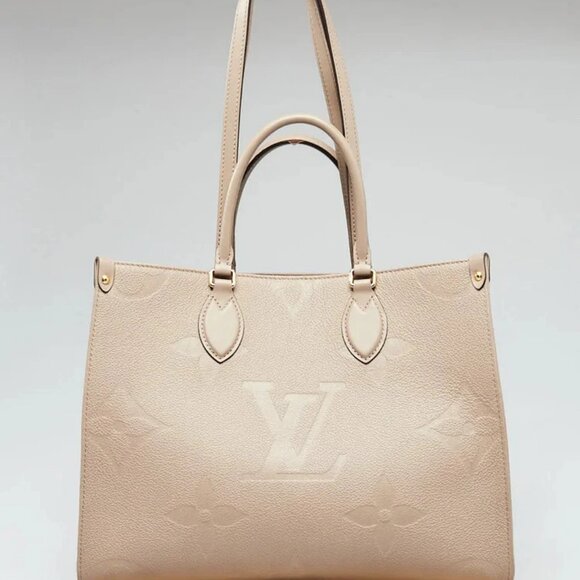 Louis Vuitton Turtledove Monogram Empreinte Leather Onthego MM Bag - Picture 3 of 10